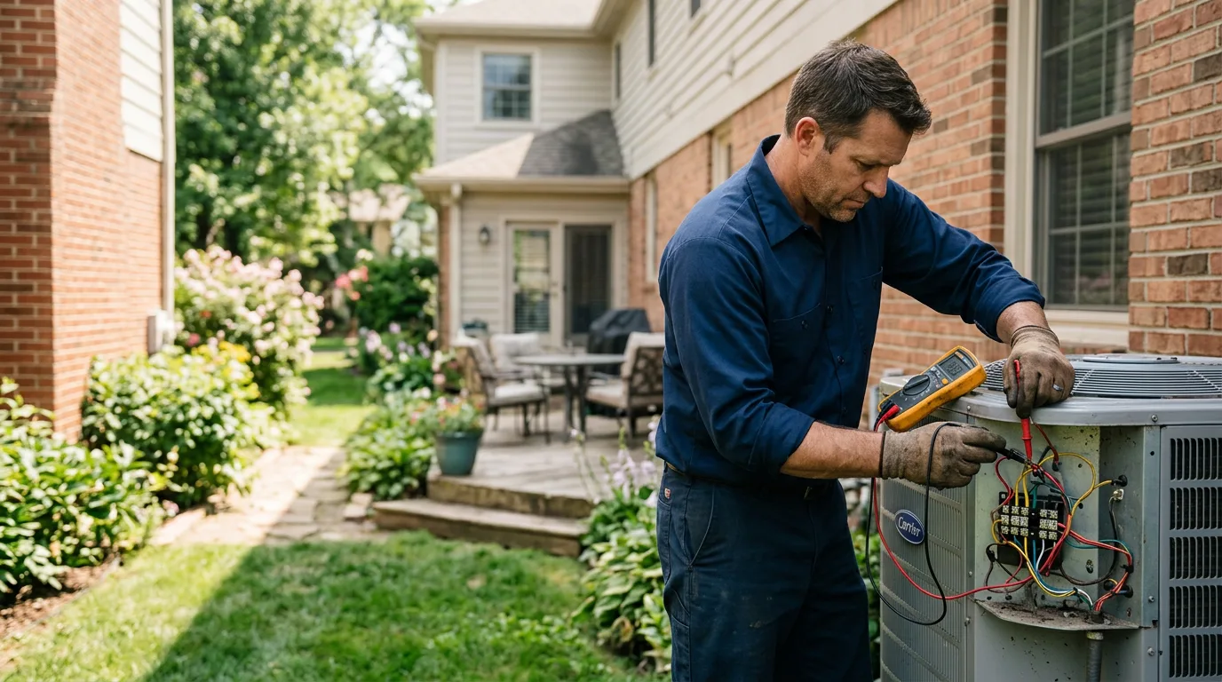 HVAC technician working near Lewis Center, OH